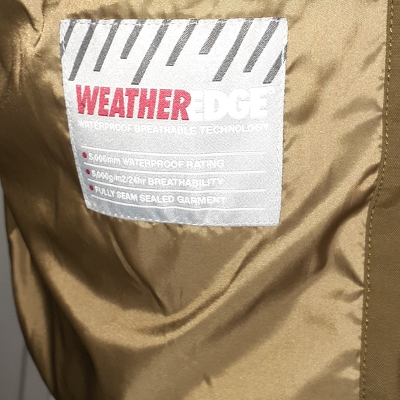 Men Eddie Bauer size L brown zip up hooded weather edge jacket. - Picture 4 of 4